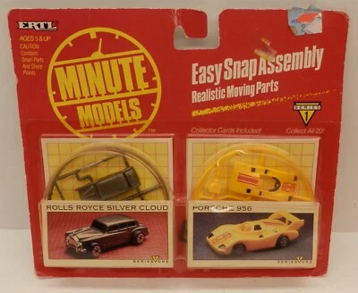 Винтажный КРОШЕЧНЫЙ набор для моделирования Ertl Minute Rolls Royce Silver Cloud Porsche 956 - Изображение 1 из 2
