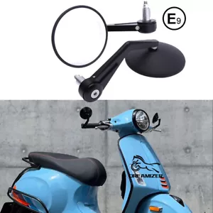 For VESPA GTS GTV 300 7/8" Motorcycle Round Handlebar Bar End Rear View Mirrors - Foto 1 di 14