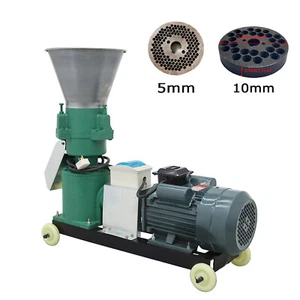 5mm+10mm Animal Feed Pellet Mill Machine 3 Rollers 220V Feed Granulator 200kg/h - Picture 1 of 24