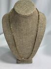 Gold-Tone Vior Sterling .925 Twisted Link Marked Italy Necklace 24" 12.7 Grams