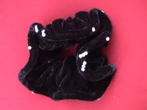 ELEGANTE SOPORTE DE COLA DE CABALLO TERCIOPELO NEGRO CON MÚLTIPLES DIAMANTES DE IMITACIÓN - ¡ÚNICO! ¡NUEVO! - Imagen 1 de 1