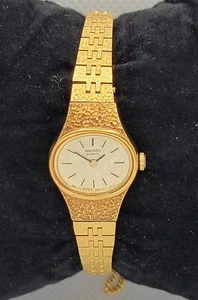 Ladies Seiko Dress Cocktail Oval Gold Tone Analog Watch 4N00-5291 L7 - Picture 1 of 8