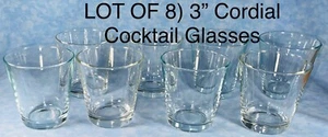 Lot of 8) 3” Tapered Cordial Cocktail Glasses Excellent Pre Owned Condition NICE - Picture 1 of 9