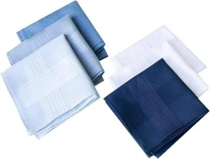 Men's Handkerchiefs 100% Soft Cotton Pocket Handkerchiefs Assorted Pocket Square - Picture 1 of 7