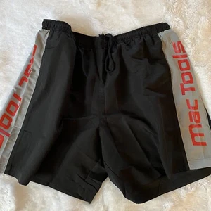 MAC TOOLS Mens Board Swim Trunks Shorts Size XL Extra Large Black Gray Red RARE - Picture 1 of 9