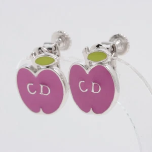 Christian Dior Pink Apple CD Logo Clip-On Ohrringe - Bild 1 von 6