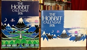 1976 The HOBBIT CALENDAR J R R TOLKIEN 12 x COLOUR ILLUSTRATIONS + CARD CASE - Imagen 1 de 3