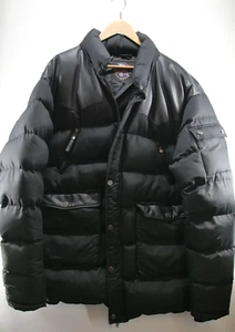 Puffer LEONINE Men's Puffer Jacket/Winter Bomber Jacket Black - Picture 1 of 9