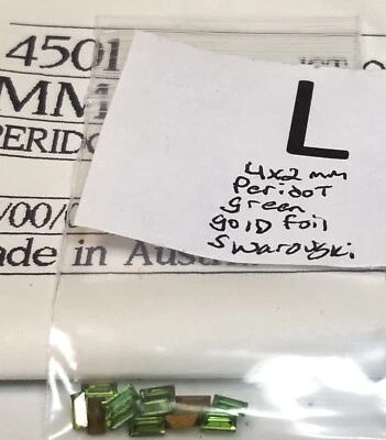 12 Baguette pequeña de colección 4x2 mm TODAS Swarovski diamantes de imitación joyería artesanía reparación 4001 Foto 1 de 4