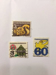 3 Czechoslovakia Postage Stamps, MH, No Reserve!!! - Picture 1 of 2