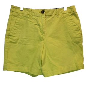 Boden Women`s Rachel Chino Shorts Size 6 Neon Green Yellow Stretch Classic Beach - Picture 1 of 6