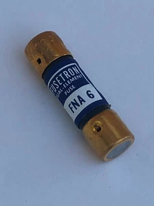 (Paquete de 6) Fusible de doble elemento Bussman Fusetron FNA6 6A  - Imagen 1 de 4