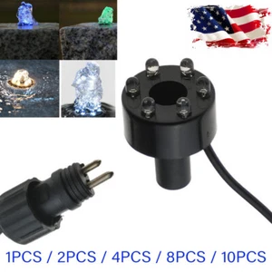 1/2/4/8/10pcs Submersible LED Light Fountain Ring (6-LED no AC plug) For Garden - Picture 1 of 13
