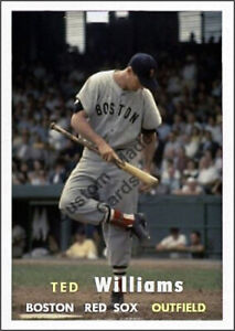Custom made Topps-style 1957 Boston Red Sox Ted Williams baseball card