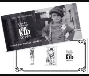 France "CHARLIE CHAPLIN ~ THE KID" Most Beautiful Stamp 2021 MS Pres Pack 2022 - Picture 1 of 11