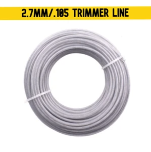 String Trimmer Line (2.7mm/.105'' 15m 183g) Steel Wire For Weed Eater Lawn Mower - Picture 1 of 7