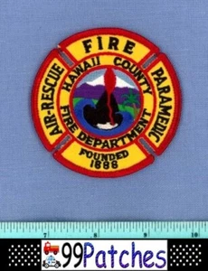 Parche de hombro de rescate aéreo del condado de Hawaii EMS EMT rescate de bomberos VOLCANO 9B - Imagen 1 de 1
