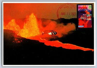 #4067 Most Active Volcano Kilauea Maxi Card Helicopter - Image 1 of 2