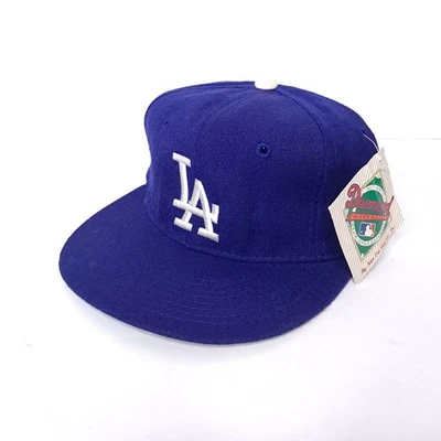 Vintage 90s Los Angeles Dodgers Hat New Era Diamond Pro Model 6 7/8 Wool USA - Image 1 of 4