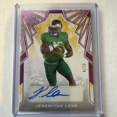 Hoja Trinity Jeremiyah Love Auto 2025 4/10 lámina púrpura Foto 1 de 2