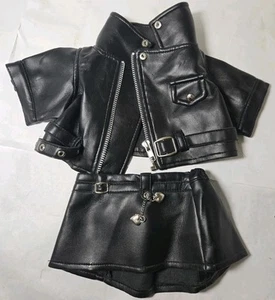 Build A Bear BAB Kunstlederjacke + Rock Biker Outfit 2-teiliges Set - Bild 1 von 10