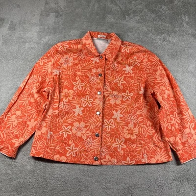 Chaqueta/camisa bordada con cuentas florales Draper's & Damon's Petites para mujer PXL Foto 1 de 4