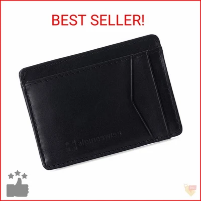 Alpine Swiss RFID Minimalist Oliver Front Pocket Wallet For Men Leather York Col - Image 1 of 2