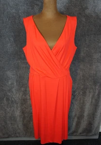 Talbots Sleeveless Red Faux Wrap Vneck Dress Size 12 New with Tags - Picture 1 of 11