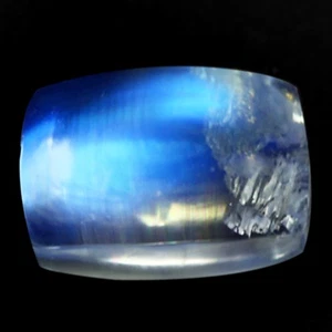 1.10 Ct Charming Cushion 6.4 x 4.2 MM Blue Color Play Natural Blue Moonstone - Picture 1 of 5
