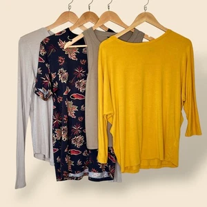 Lote de cuatro (4) tops de otoño para mujer talla mediana Vince, Rachel Zoe, Scotch & Soda - Imagen 1 de 16