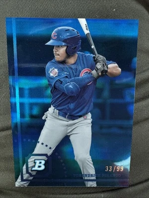 2022 Bowman Heritage Chrome Yohendrick Pinango BHPC-40 Blue refractor/99 - Image 1 of 2
