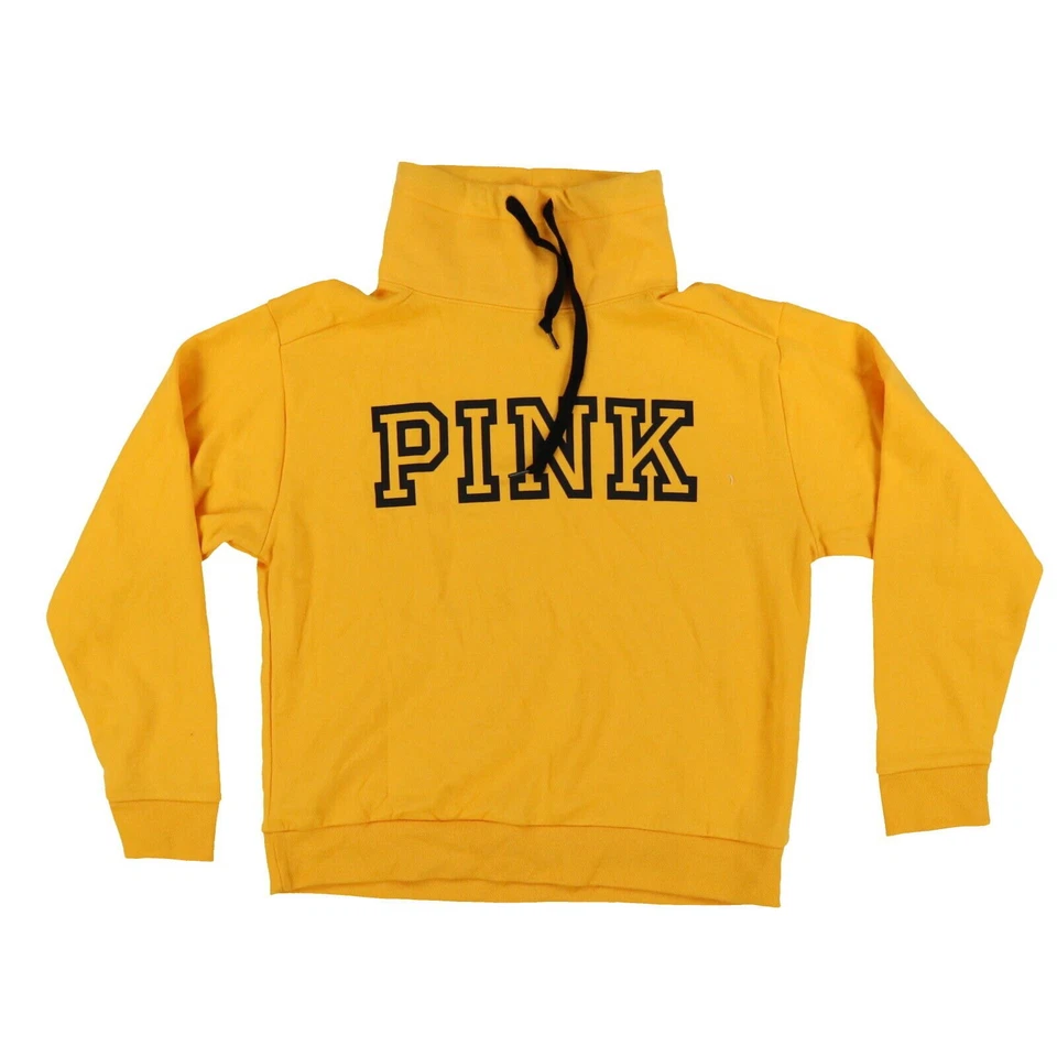 Victoria's Secret розовый пуловер толстовка высоты капот шеи графический Топ куртка новый - Изображение 1 из 1