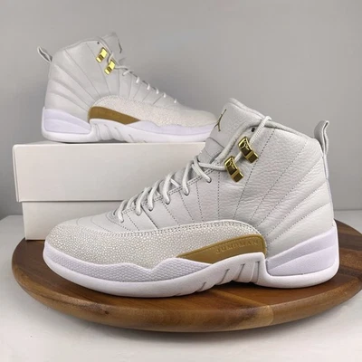Talla 8 - OVO x Air Jordan 12 Retro Blanco Dorado Hombre 2016 Tenis 873864-102 Foto 1 de 4