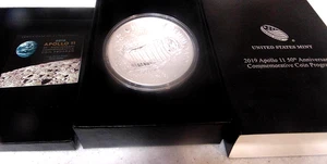 2019 P WALKING ON THE MOON 50th Anniv Commemorative   5oz Proof W/Box and COA - Picture 1 of 5