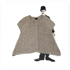 Y2K ARMANI EXCHANGE HELLBRAUN FARBE KASTIG V-AUSSCHNITT STRICKPULLOVER/KLEIN/SUPER BEQUEM - Bild 1 von 6