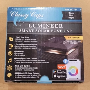 Classy Caps Lumineer Smart Solar Post Cap SLT727 - RGB Color and Warm/Cool Ad... - Picture 1 of 5