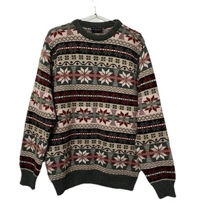 VTG Cozy Mens Wool Blend Novelty Christmas Sweater Size L Holiday Grandpacore - Picture 1 of 6