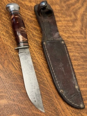 CUCHILLO REMINGTON DUPONT RH 74P DE COLECCIÓN CON FUNDA HIELO AGRIETADO DELRIN Foto 1 de 4