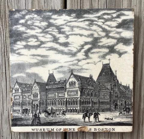Antique 19th Century Tile Wedgwood & Sons Etruria Museum Of Fine Arts Boston Cover