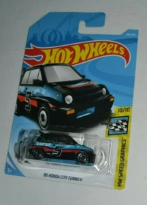 HOT WHEELS 2018 HW SPEED GRAPHICS 10/10 - ' 85 HONDA CITY TURBO II BLACK - Picture 1 of 4