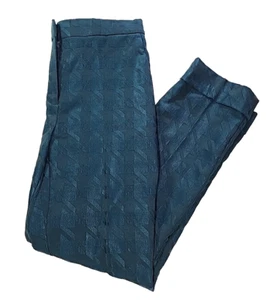 Ann Taylor Houndstooth High Waist Ankle Pants Blue Size 2 Ladies NWT - Picture 1 of 13