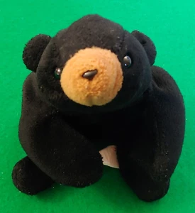 Ty Beanie Babies "Blackie" the Bear 1993 No Hang Tag - Picture 1 of 5