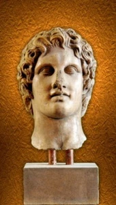 Alexander the Great bust art stone sculpture statue statuette home decor  - Bild 1 von 6