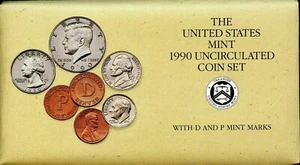 1990-P-D US Mint Set 10 Coins 21uto0109 - Picture 1 of 4