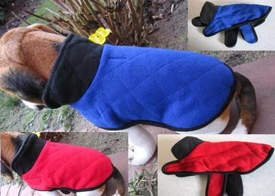 WAUWUF Hunde Mantel extra warm Doppel Fleece Decke Pullover XS Rl.20-25cmUmfang28-35cm