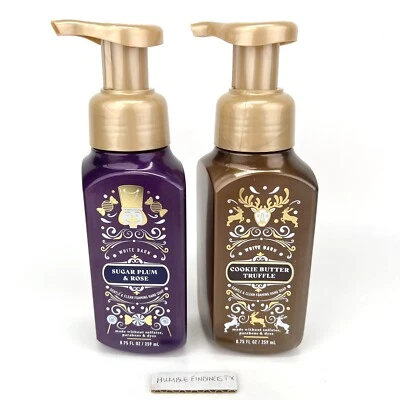Bath & Body Works SUGAR CIRUELA ROSA - TRUFA MANTEQUILLA GALLETAS Jabón Espumoso Nuevo Set Foto 1 de 4