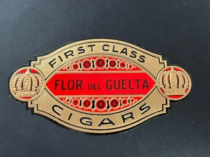Etiqueta vintage cigarros tabaco primera clase Flor del Guelta Holanda #227 - Imagen 1 de 3