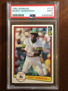 1982 Donruss — Rickey Henderson — 3rd Year — MINT PSA 9