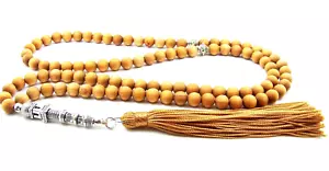 6mm x 99 REAL SANDALWOOD FRAGRANCE TASBIH ISLAMIC PRAYER BEADS MASBAHA - Picture 1 of 6