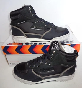 Ellesse New Mens Black Casual Mid Retro Trainers Shoes Lace Up RRP £85 UK Size 8 - Picture 1 of 8